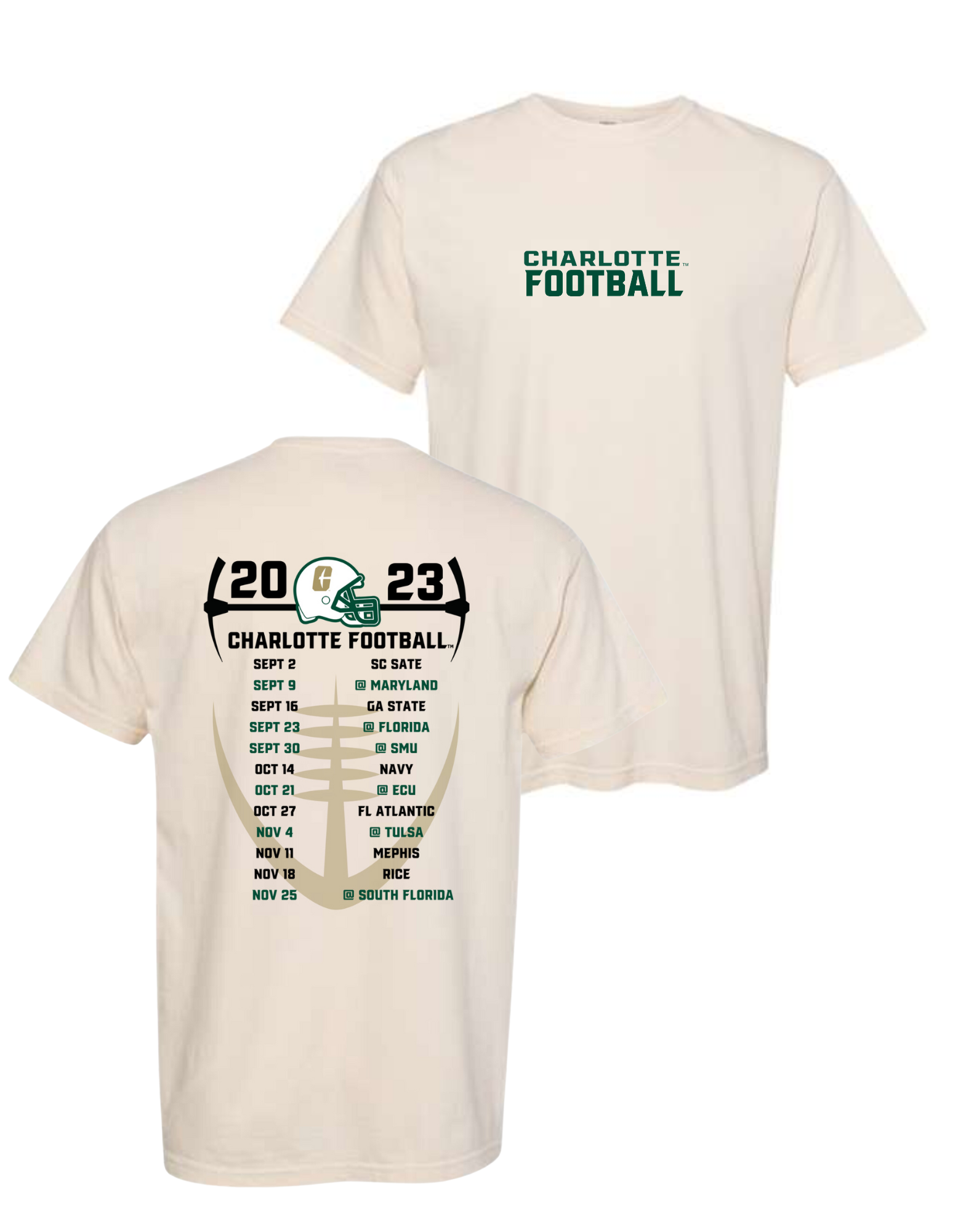 Charlotte Forty Niners Football Vintage Graphic Tee (Unisex