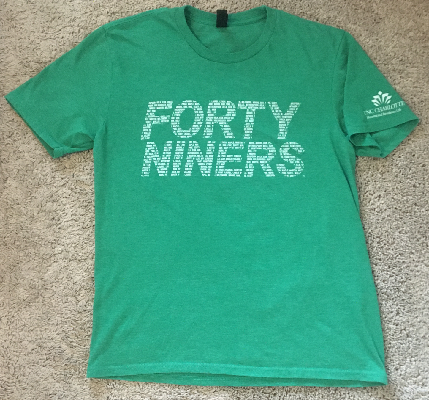UNC Charlotte "Forty Niners" University Dorm Names Tee