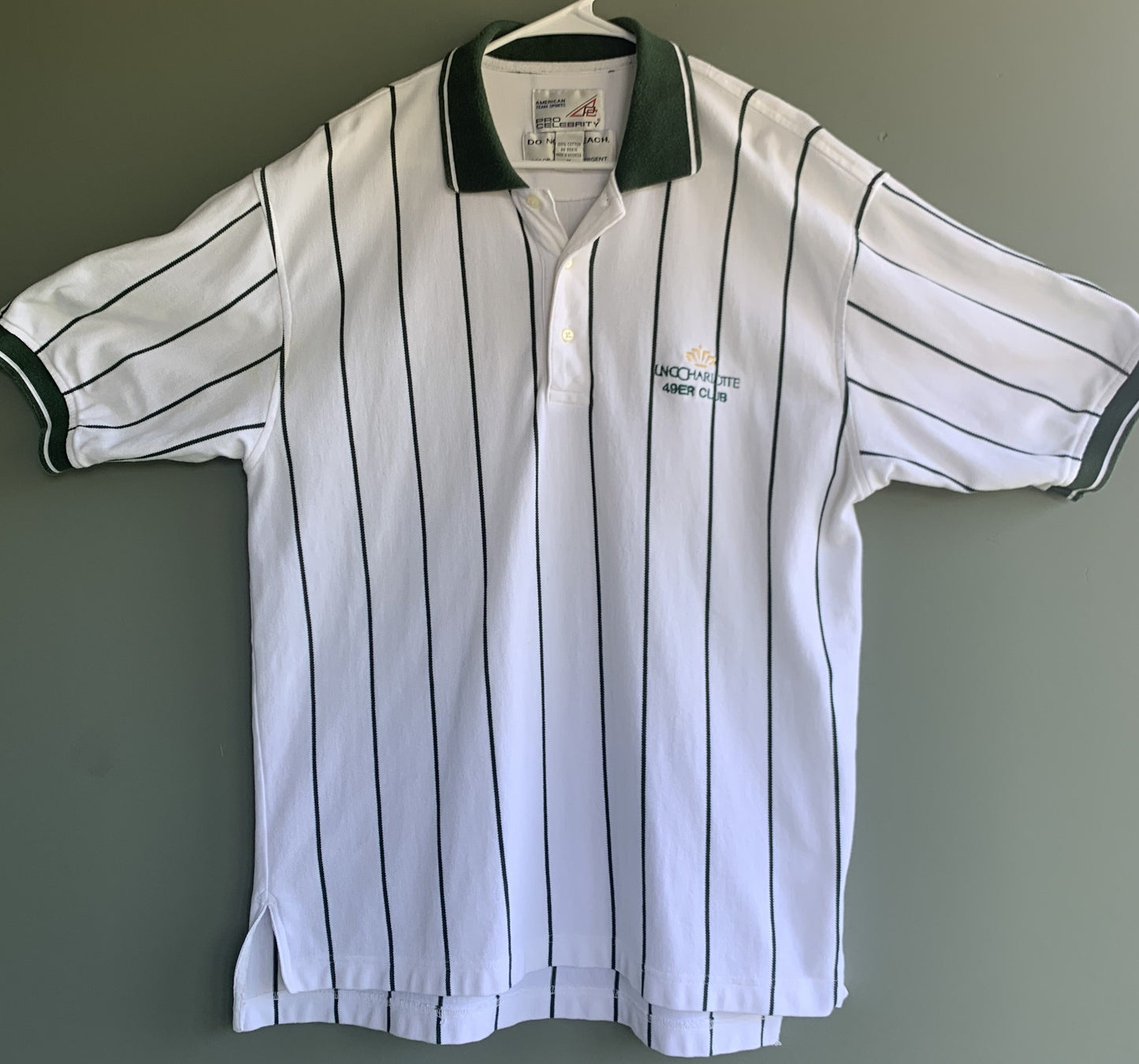 Vintage UNC Charlotte 49ers Club Pinstriped Polo