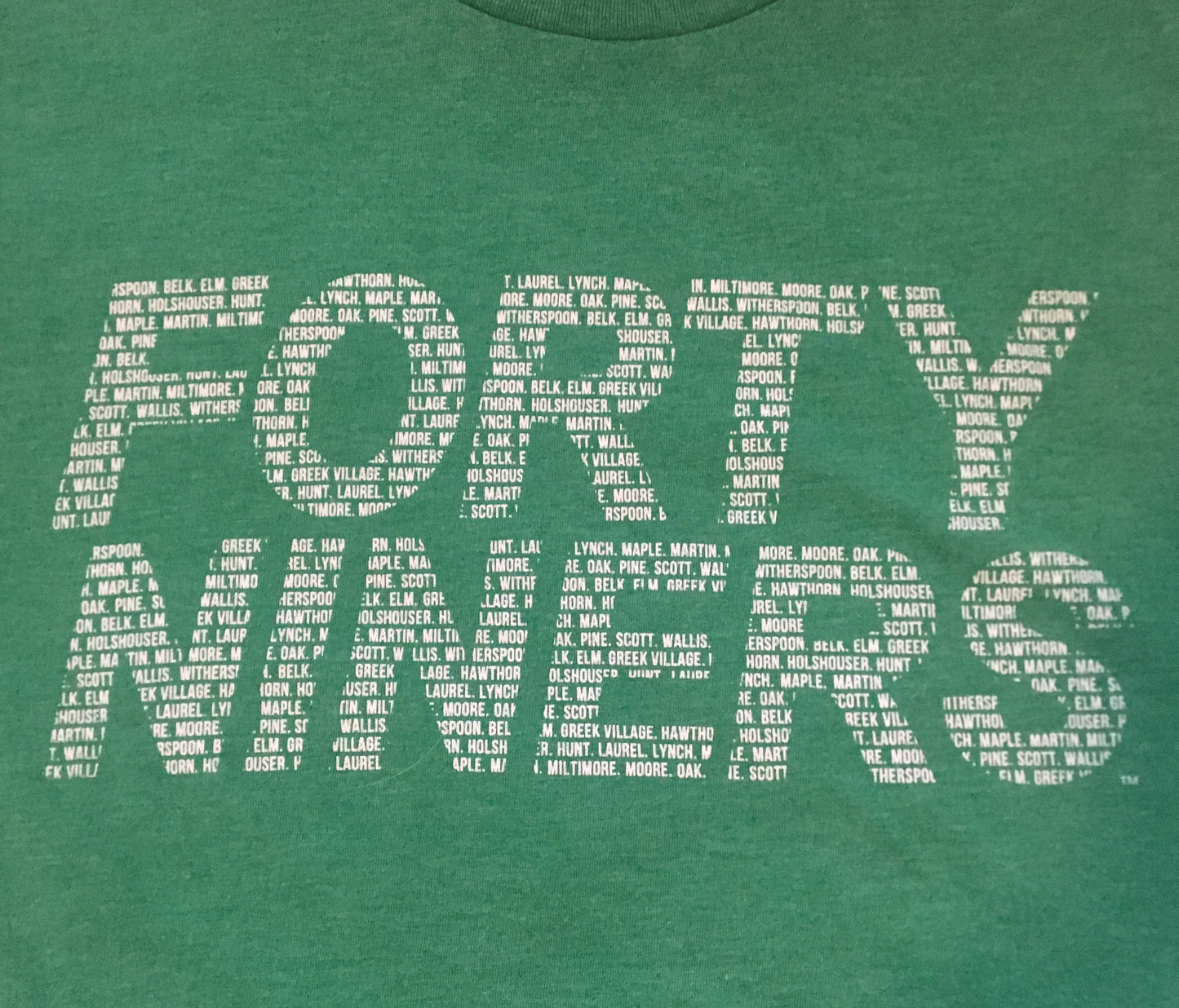 UNC Charlotte "Forty Niners" University Dorm Names Tee