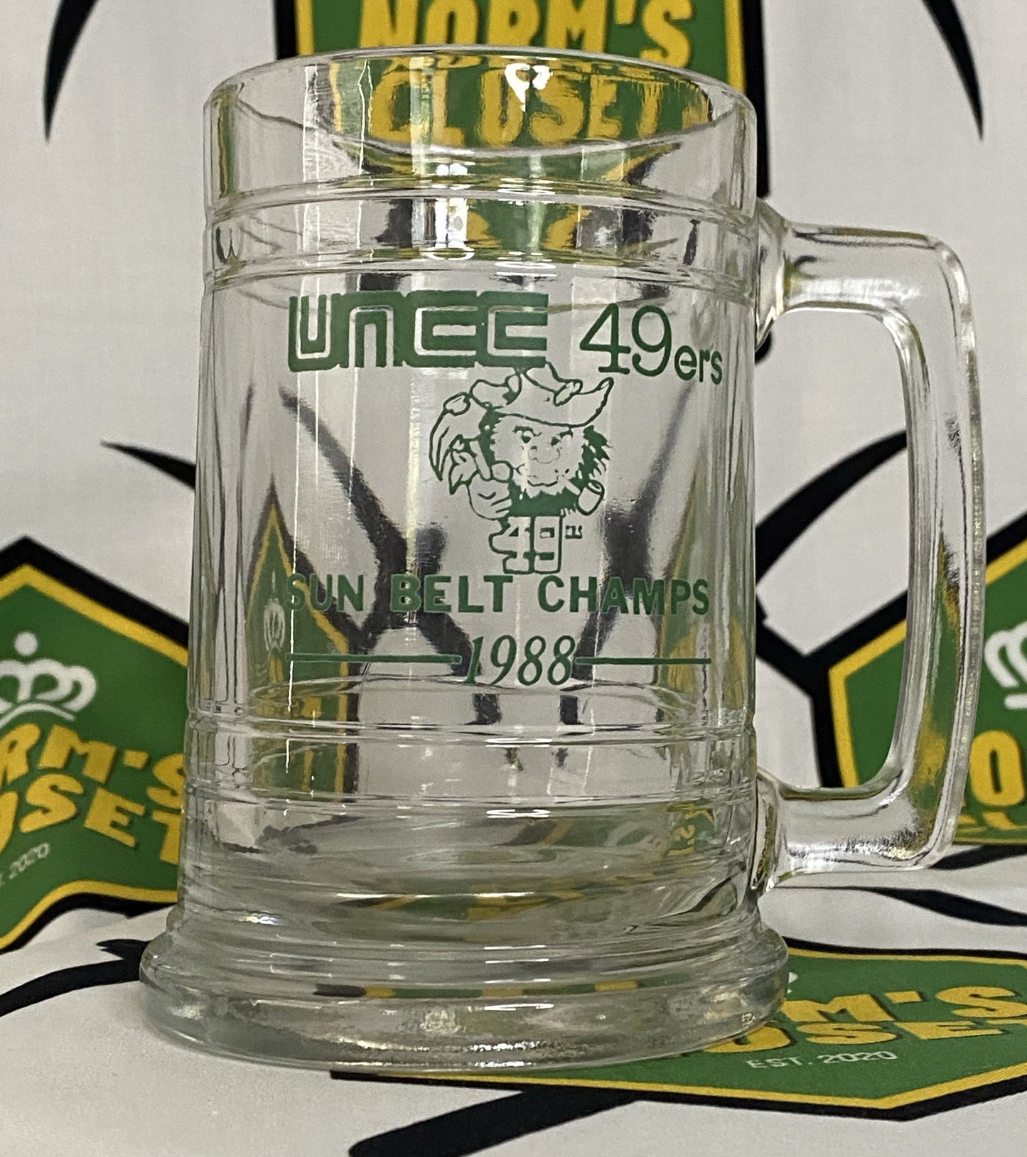 UNC Charlotte 49ers Vintage 1988 Sun Belt Championship Beer Stein