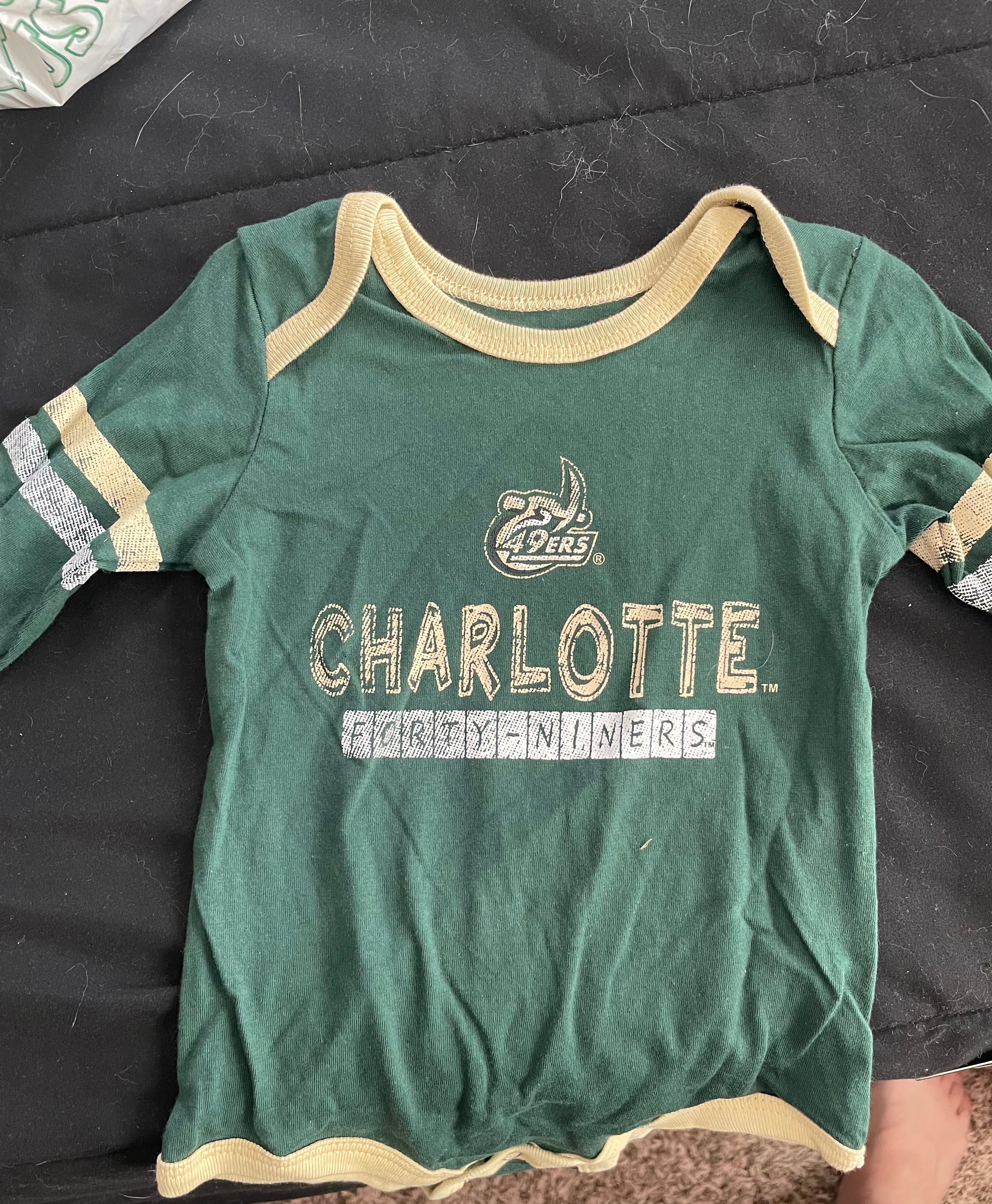 UNC Charlotte 49ers Infant Jingtinglers Football Set grn new