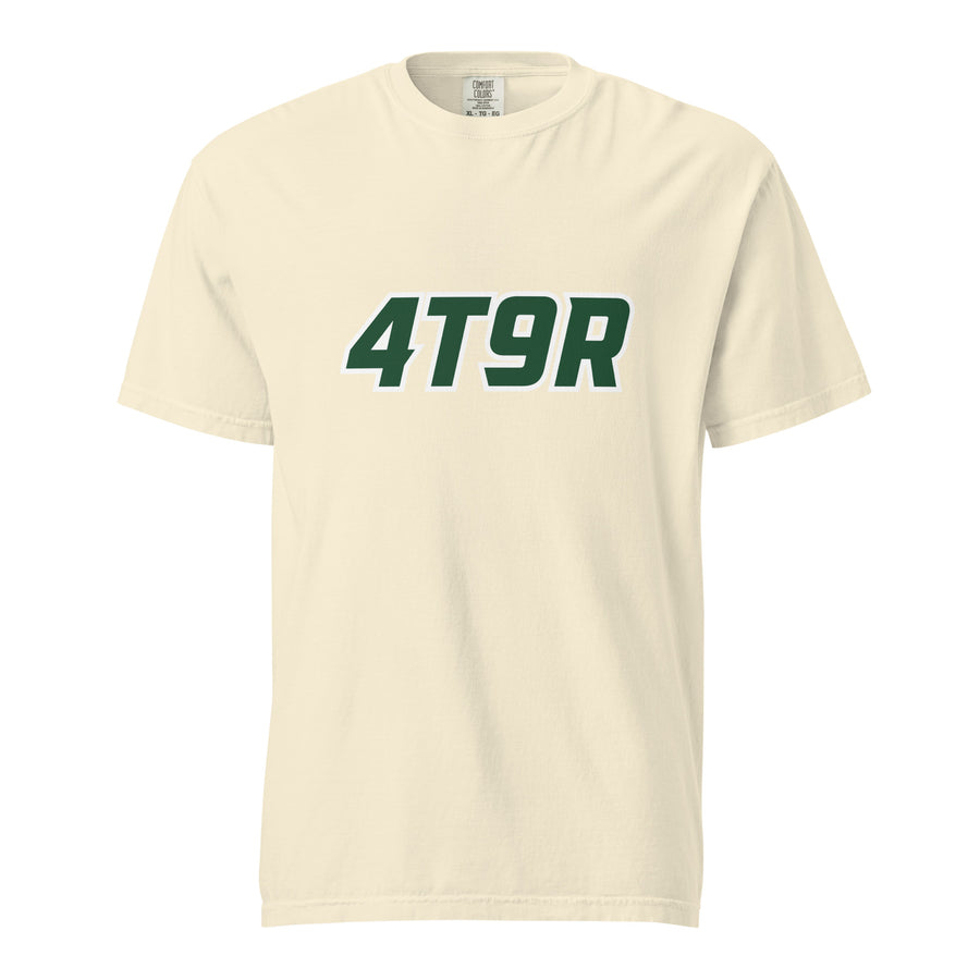 4T9R Comfort Colors Tee in ivory, front view, featuring 4T9R graphic
