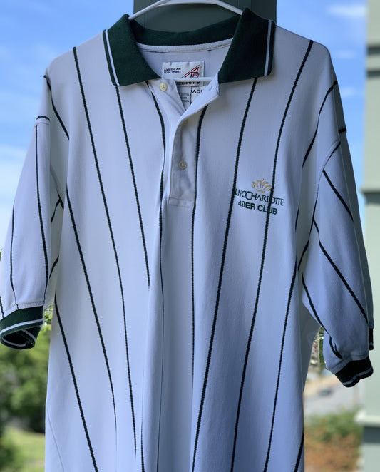 Vintage UNC Charlotte 49ers Club Pinstriped Polo