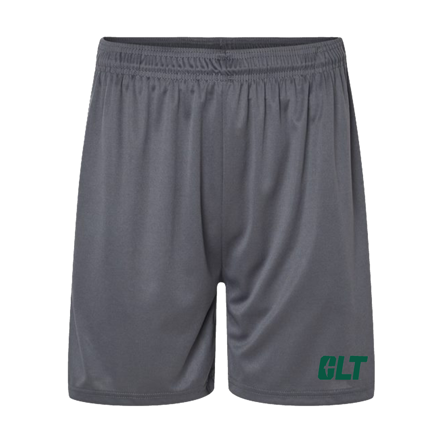 CLT Logo Graphite Athletic Pocket Shorts