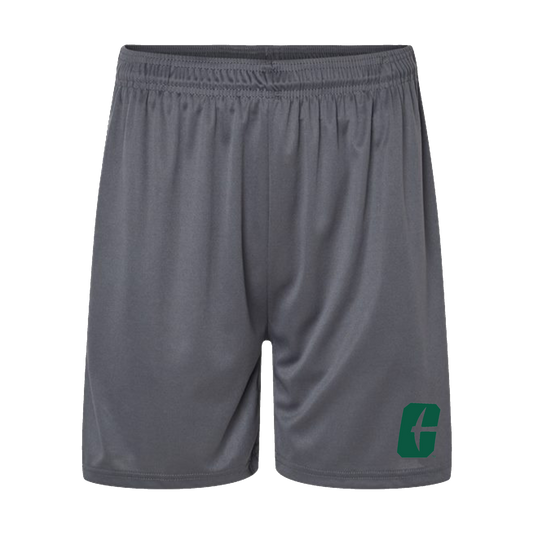 "C" Logo Graphite Athletic Pocket Shorts