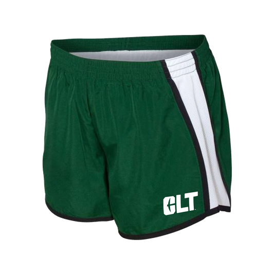Women's CLT Logo Green Athletic Shorts