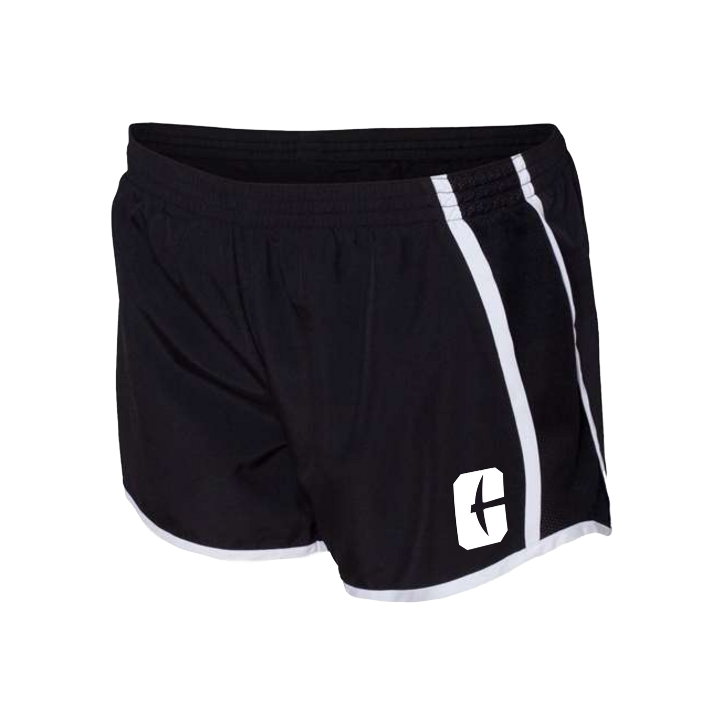 Women's "C" Logo Black Athletic Shorts