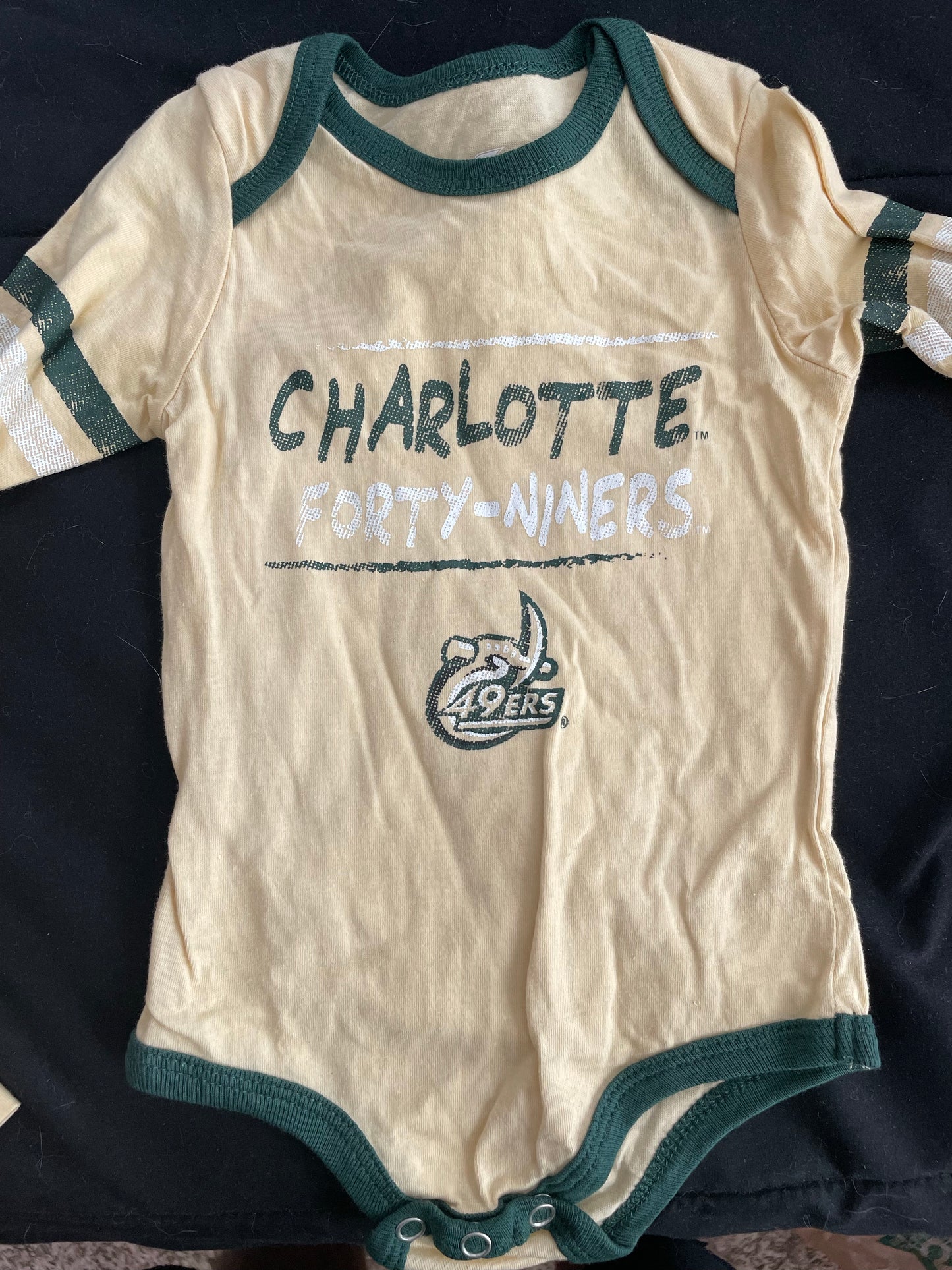 Charlotte 49ers Gold Baby Top